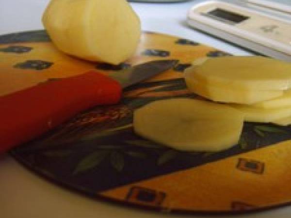 Gâteau de pommes de terre au cèpes - Préparation etape 1