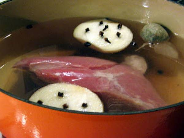 Petit salé aux lentilles blondes - Préparation etape 1