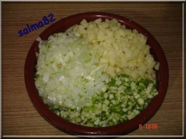 Bourses aux crevettes et legumes - Préparation etape 1