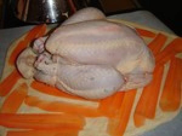 Le retour de la bourrique avec son poulet en croute de pain - Préparation etape 3