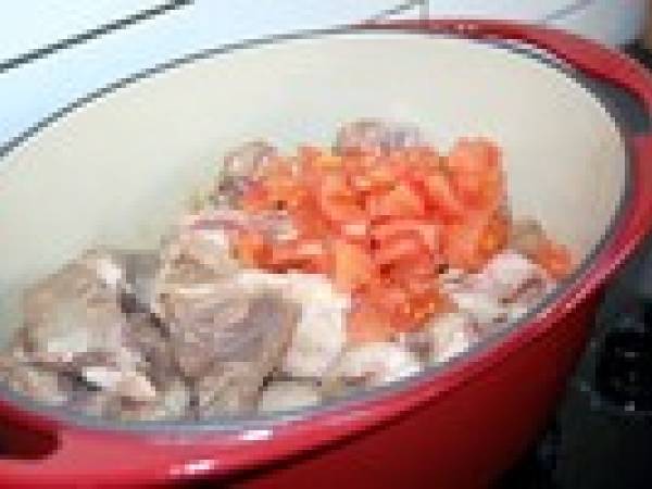 Estouffade d'agneau au Tariquet (mijoté avec des haricots...) - Préparation etape 4