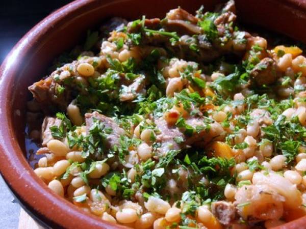 Estouffade d'agneau au Tariquet (mijoté avec des haricots...) - Préparation etape 7