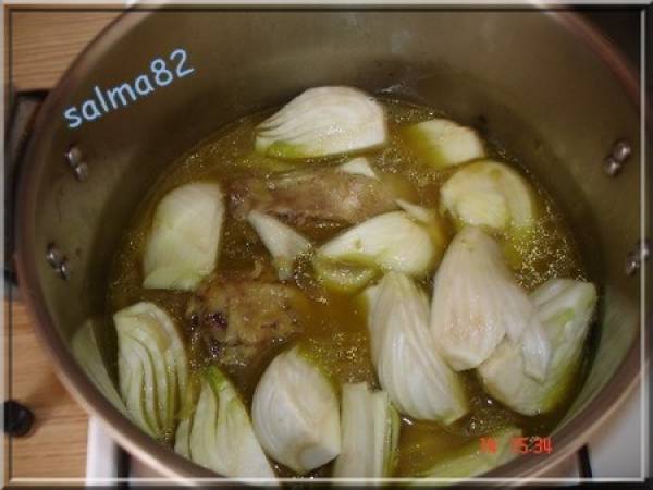 Tajine de viande aux fenouils (besbas) - Préparation etape 2