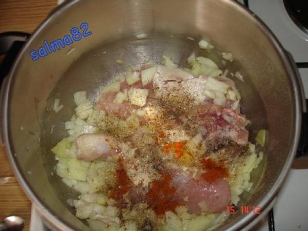 Tajine de petits pois et fond d'artichaut - Préparation etape 1