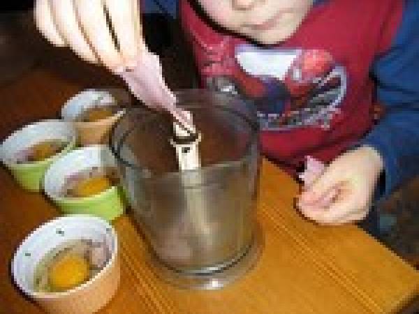 Oeufs cocotte au jambon - Préparation etape 5