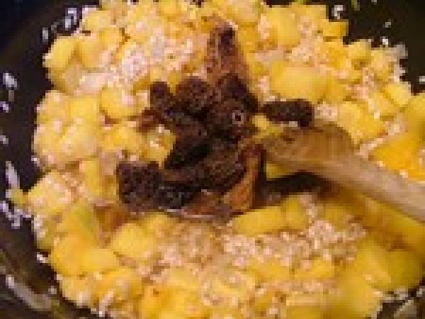 Risotto à la courge et aux morilles - Préparation etape 5