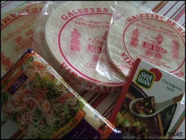 Nems au crabe sans oeuf - Préparation etape 1