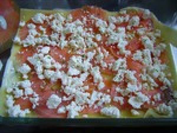 LASAGNES AU SAUMON FUMÉ ET À LA FETA - Préparation etape 4