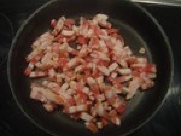 Quiche au saumon, lardons et poireaux - Préparation etape 2