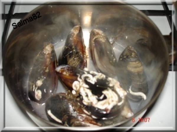 Paella de fruit de mer ( paella de marisco) - Préparation etape 2