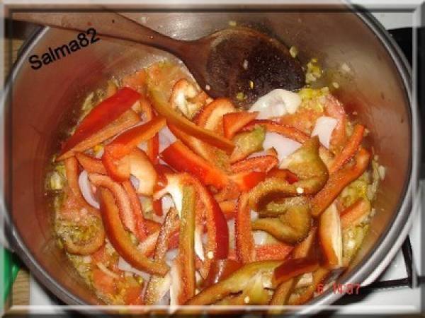 Paella de fruit de mer ( paella de marisco) - Préparation etape 5