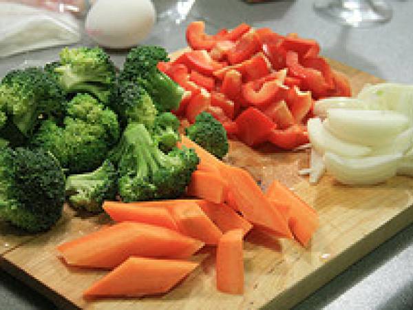 Wok de lotte aux légumes & sabayon de Curry - Préparation etape 4