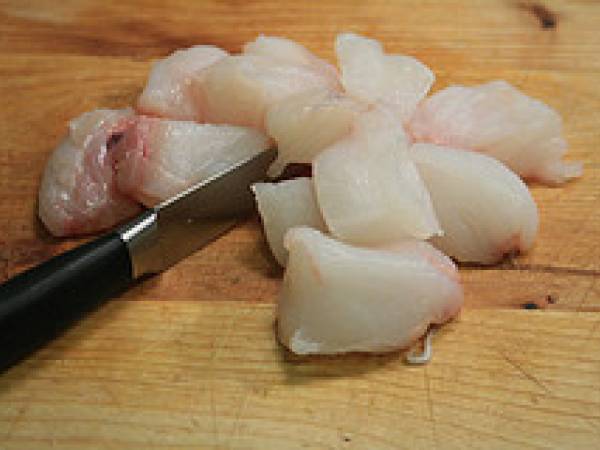 Wok de lotte aux légumes & sabayon de Curry - Préparation etape 7