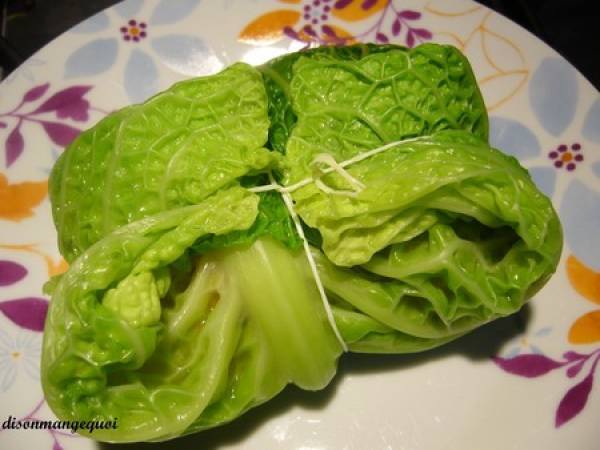 Paupiette de chou au dos de cabillaud et aux petits légumes à l'asiatique - Préparation etape 6