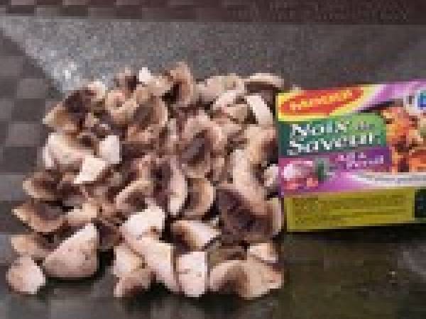 Escargots Feuilletés aux Champignons - Préparation etape 1