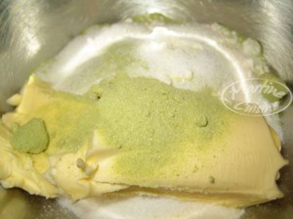 Crumble aux pommes au thé matcha - Préparation etape 3