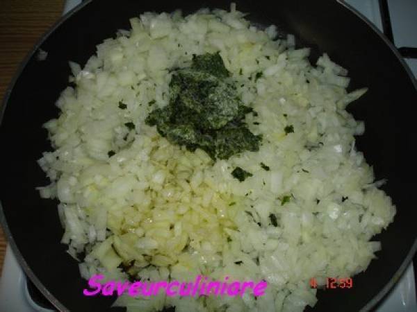 Mini pastilla au viande haché et oeufs - Préparation etape 1