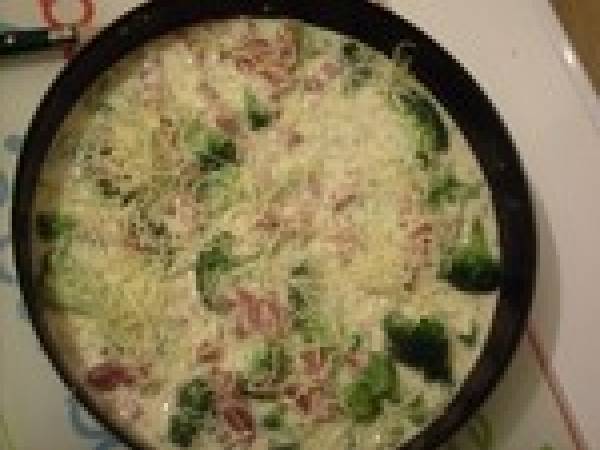 Quiche sans pâte de maman aux brocolis - Préparation etape 4