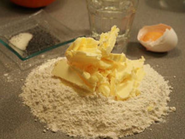 Quiche au potiron, lardons & philadelphia - Préparation etape 1