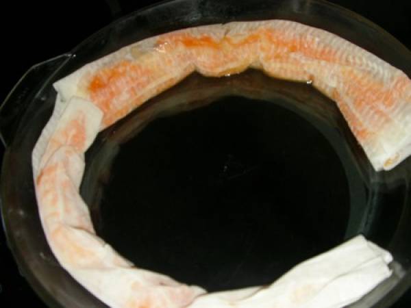 Tikvenka ou feuilles de filo roulées au potiron - Préparation etape 3