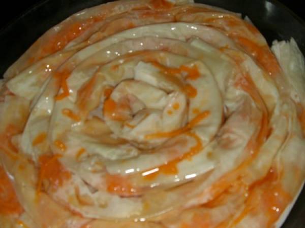 Tikvenka ou feuilles de filo roulées au potiron - Préparation etape 6