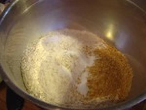 Pain noir ou pumpernickel - Préparation etape 1