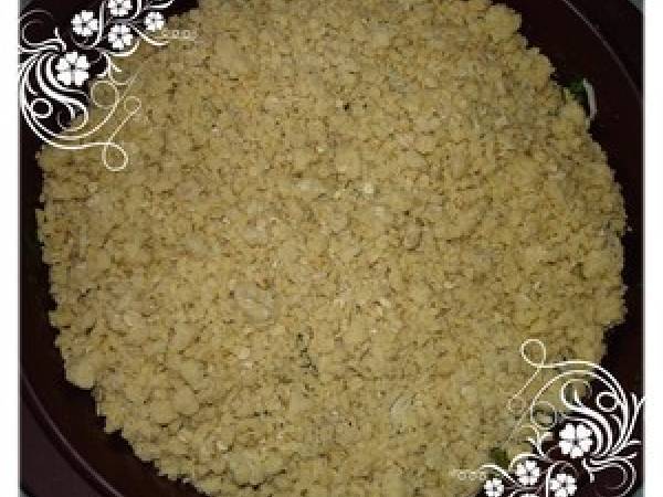 Crumble de pangasius aux épinards - Préparation etape 5