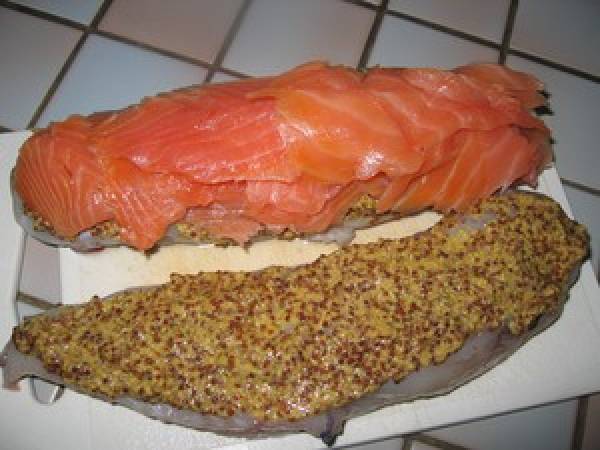 Rôti de lotte farci au saumon fumé - Préparation etape 2