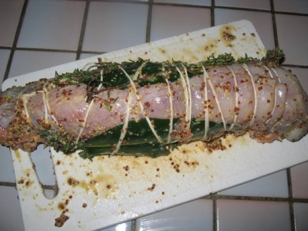 Rôti de lotte farci au saumon fumé - Préparation etape 3