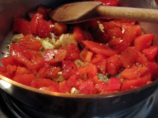 Merguez aux haricots verts - Merguez mit grünen Bohnen - Préparation etape 2