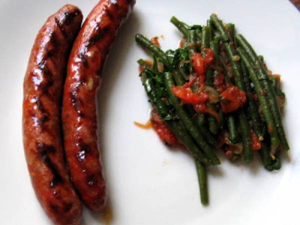 Merguez aux haricots verts - Merguez mit grünen Bohnen - Préparation etape 4