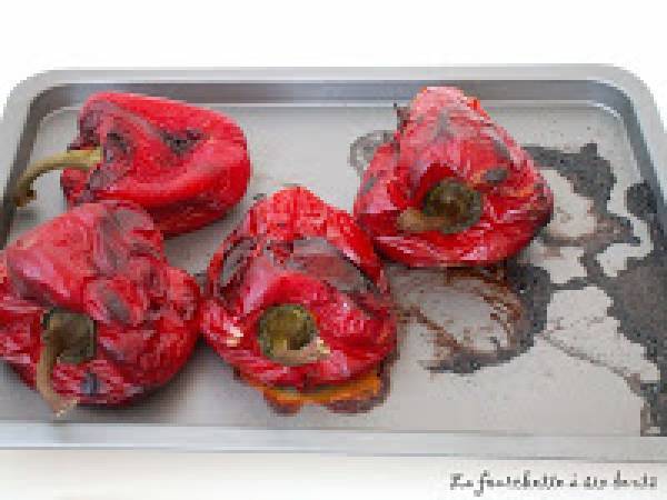 Cuire, peler et épépiner des poivrons rouges - Préparation etape 2