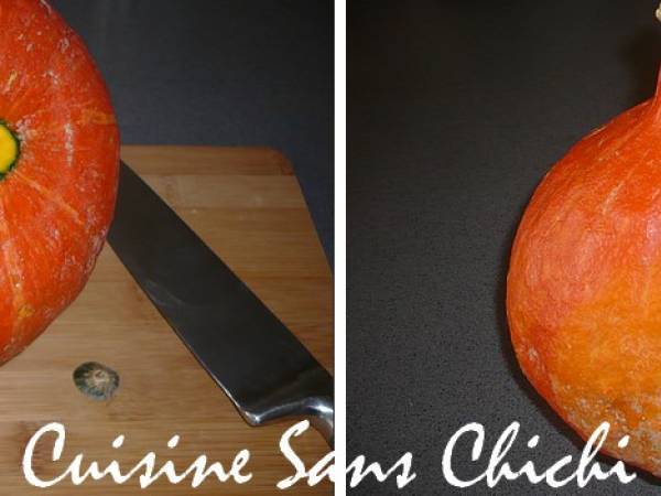 Potage de potimarron en soupière et ses petits croûtons - Préparation etape 2