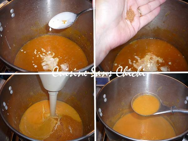 Potage de potimarron en soupière et ses petits croûtons - Préparation etape 9