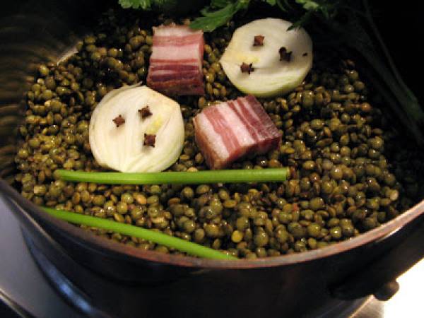 Carré d'agneau aux lentilles - Lamm-Carré mit Berglinsen - Préparation etape 4