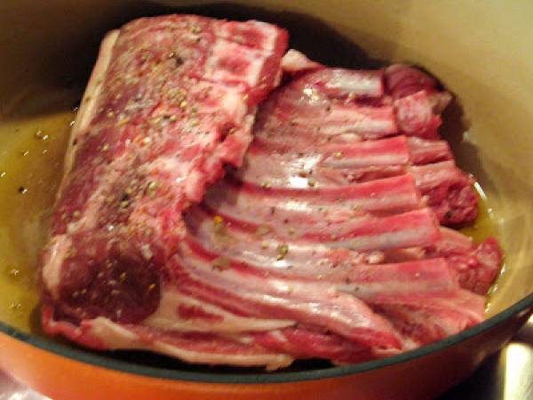 Carré d'agneau aux lentilles - Lamm-Carré mit Berglinsen - Préparation etape 6