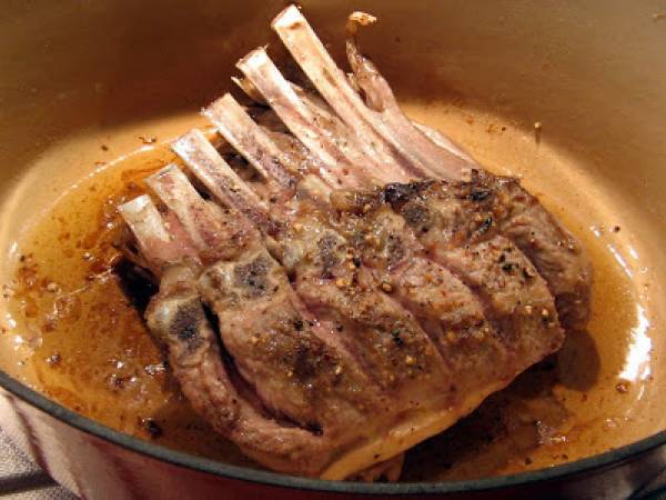 Carré d'agneau aux lentilles - Lamm-Carré mit Berglinsen - Préparation etape 7