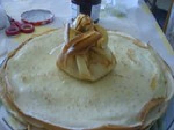 Aumonières figues pommes chèvre - Préparation etape 4