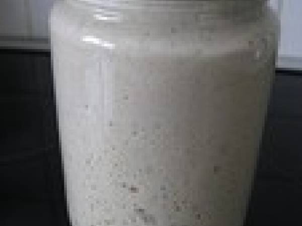 Mon levain naturel au sucre et son premier pain - Préparation etape 5