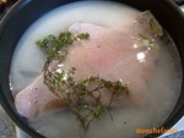 Aile de Raie en Gelée à l' Estragon, aux Bigorneaux - Préparation etape 2