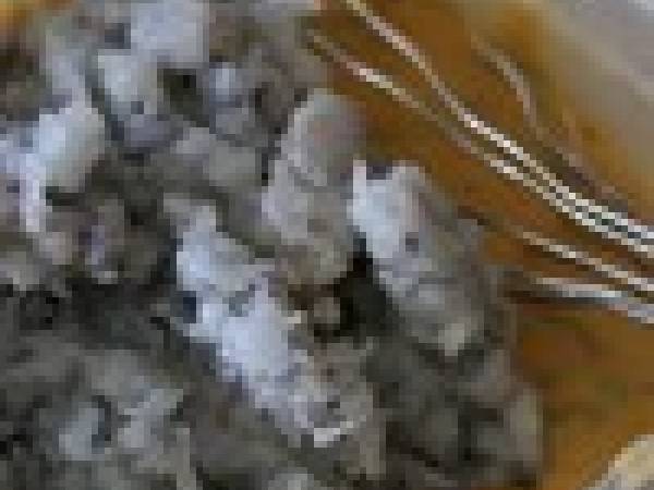 Galettes moelleuses aux crevettes - Préparation etape 3