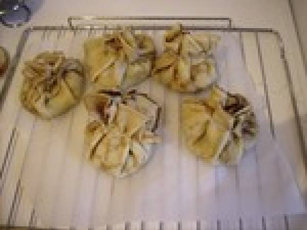 Aumonières à la bretonne : poireau, chèvre et miel - Préparation etape 7