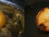 Etape 5 - Calamar aux légumes confits, chorizo et citron frit