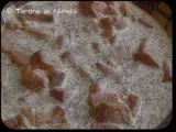 Etape 2 - Crumble de saumon sur lit de fondue poireau