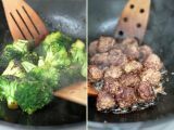 Etape 3 - Nouilles Udon au brocoli et boulettes de boeuf