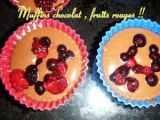 Etape 5 - Muffins chocolat fruits rouges de Cyril Lignac