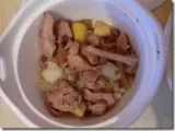 Etape 4 - Comme un gratin de chou fleur, pommes, oignon et poulet sauce curry en cocotte !!