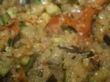 Etape 4 - Finettes de porc aux tomates confites, risotto aux légumes