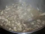 Etape 2 - Risotto de macaroni aux champignons et au fromage de chèvre