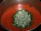 Etape 5 - Panna cotta aux asperges et sa gelée de tomates au basilic